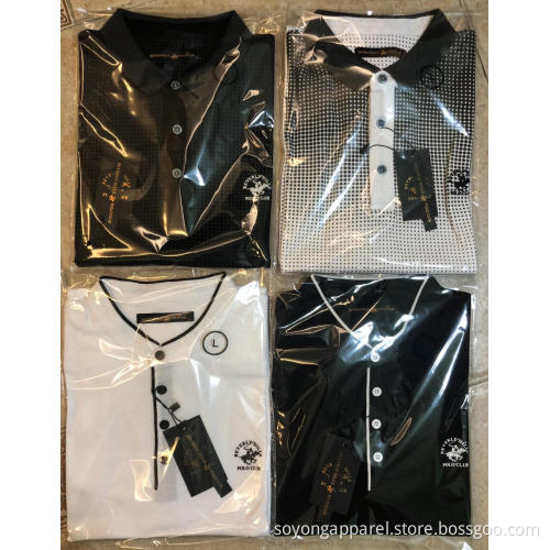 Manufacturer OEM Custom Made Men's Solid Stripe Polo Shirts
